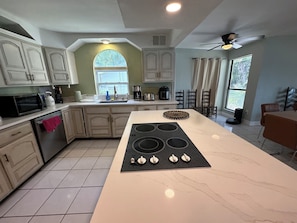 Microwave, oven, stovetop, dishwasher