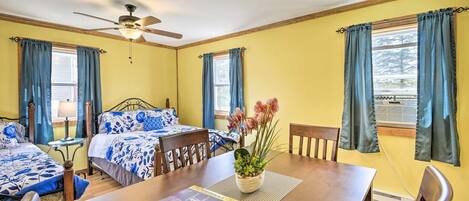 4 slaapkamers, een bureau, gratis wifi, beddengoed