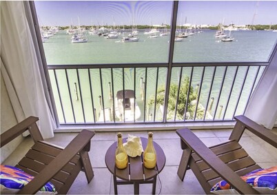 Our Happy Place 2 bed 2 bath with boat slip open water views of Boot Key Harbor