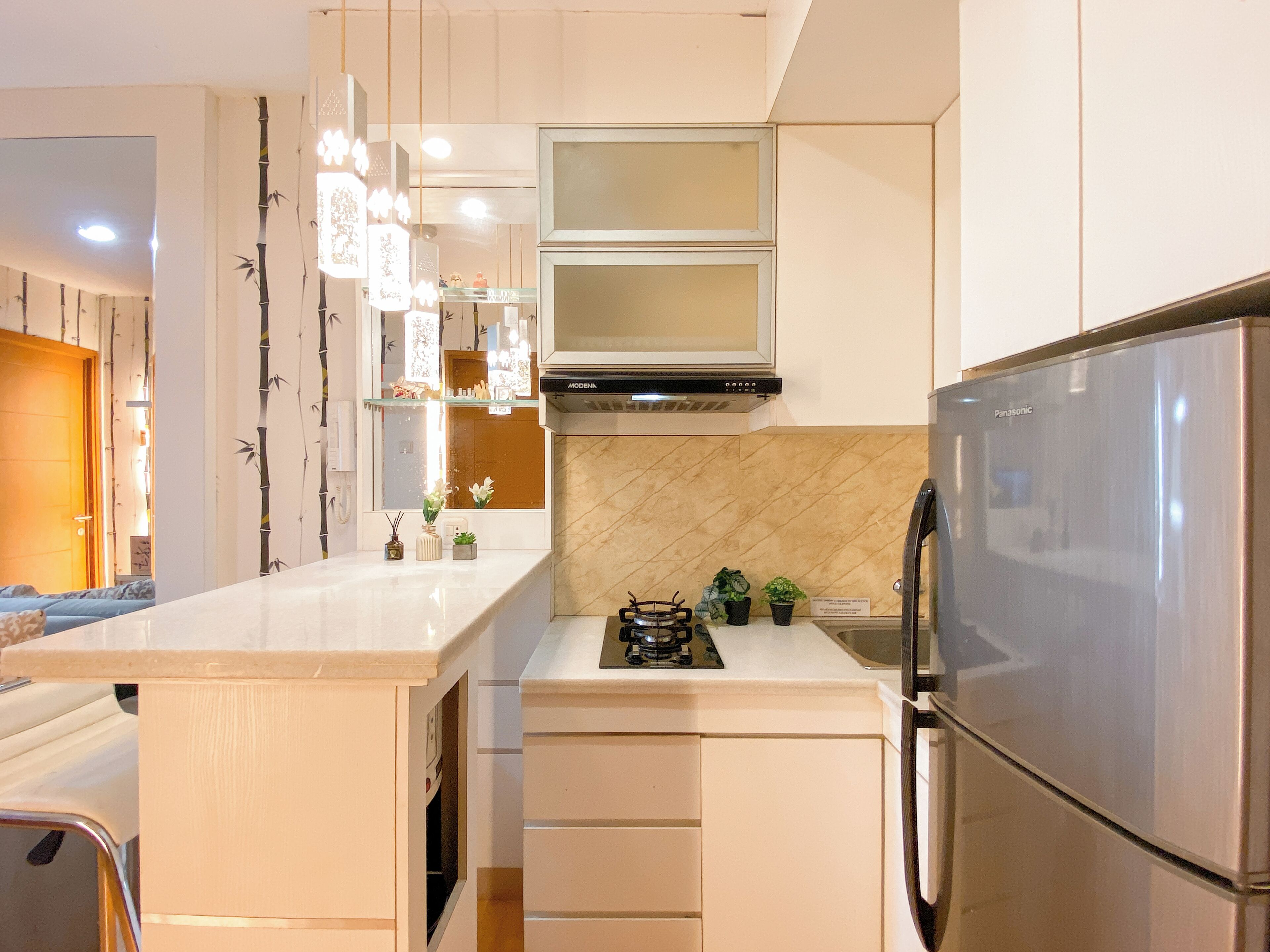 Apartemen Standar | Dapur pribadi | Peralatan masak/sendok-piring