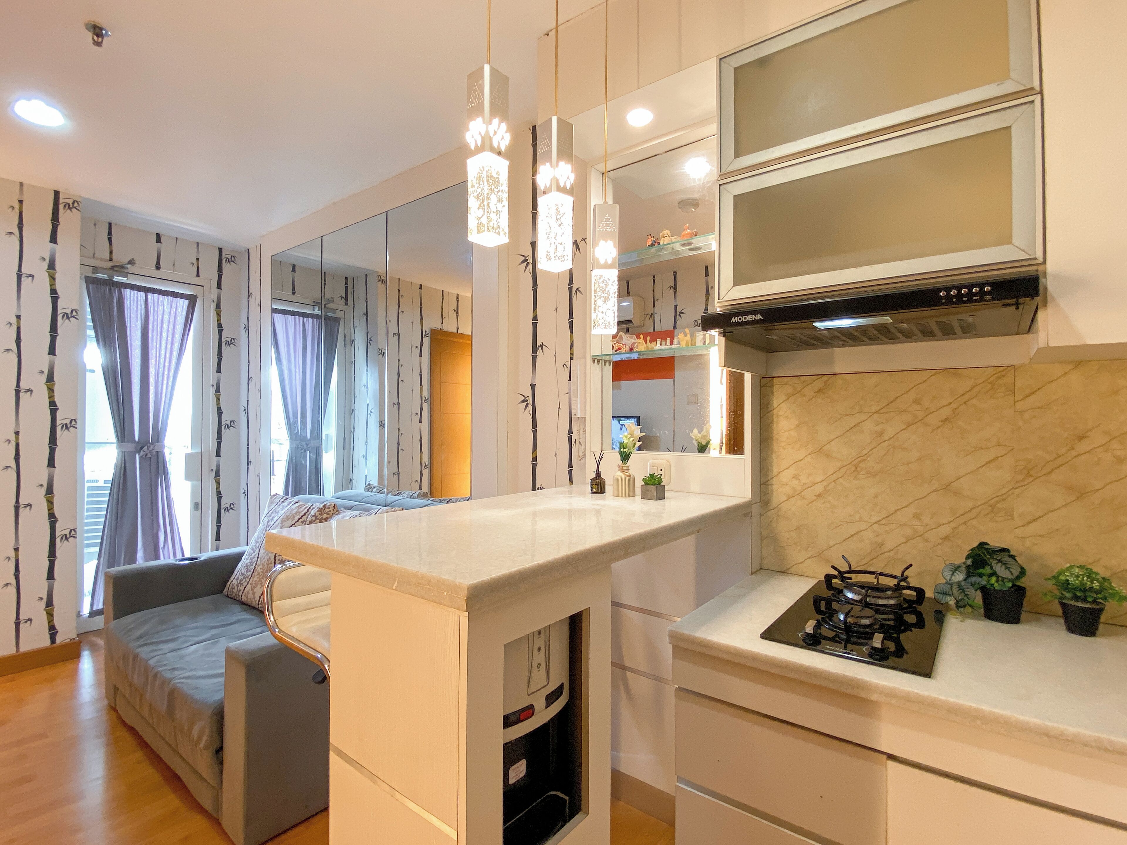 Apartemen Standar | Dapur pribadi | Peralatan masak/sendok-piring