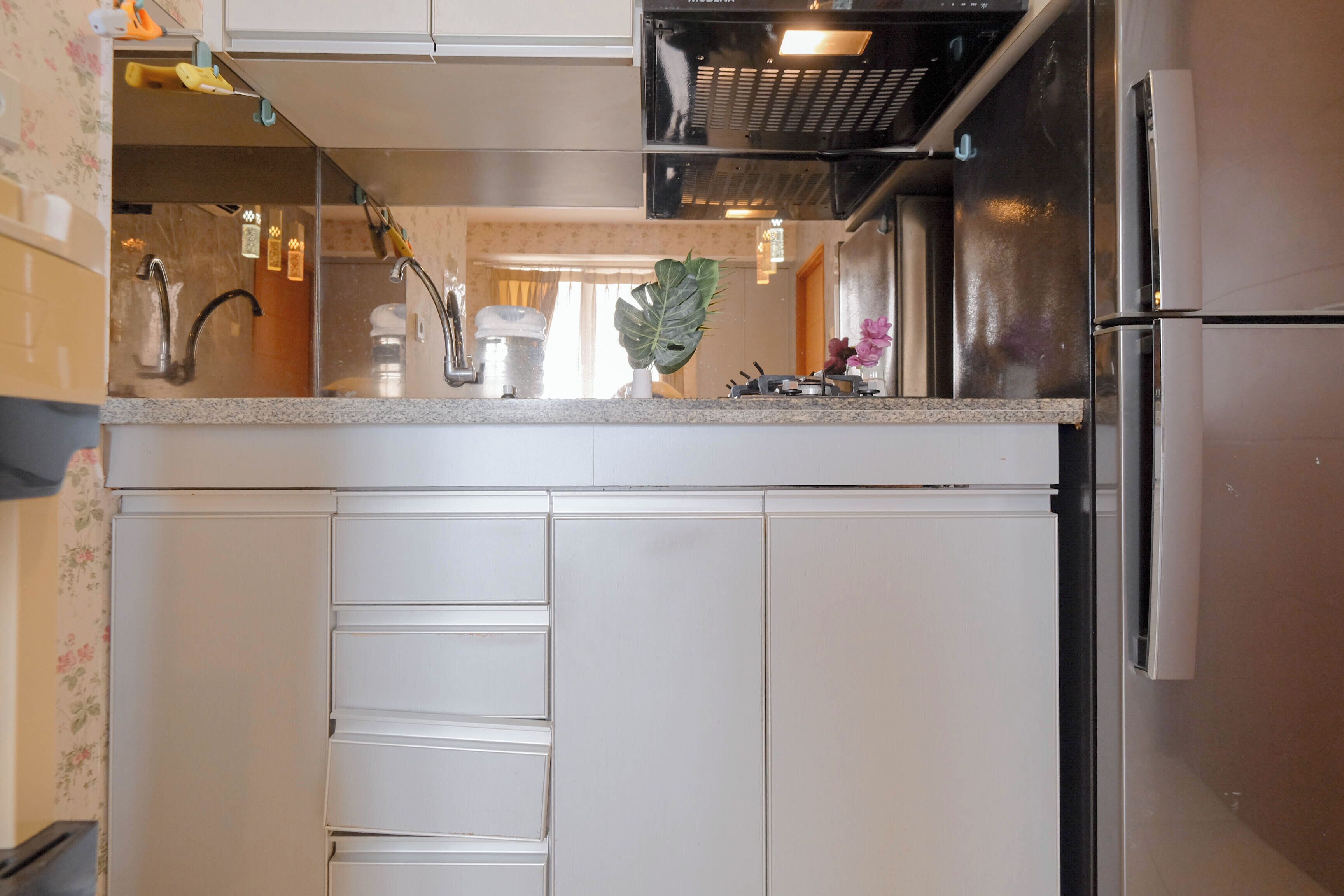 Apartemen Standar | Dapur pribadi | Peralatan masak/sendok-piring