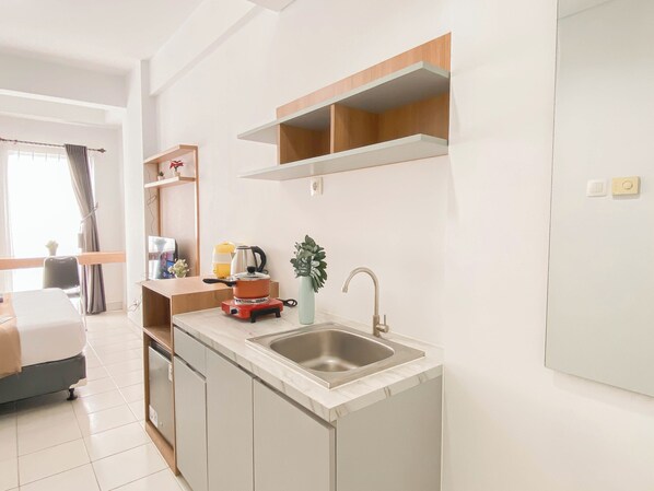 Standard-Apartment | Eigene Küche | Kochgeschirr/Geschirr/Besteck