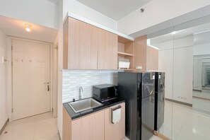 Appartement | Cuisine privée | Réfrigérateur, micro-ondes, cuiseur de riz