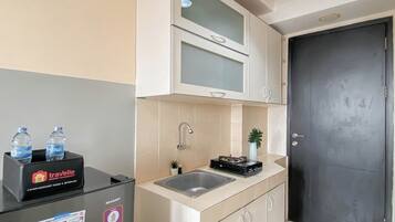 Lägenhet | Eget kök | Kylskåp, spishäll och grytor/köksredskap