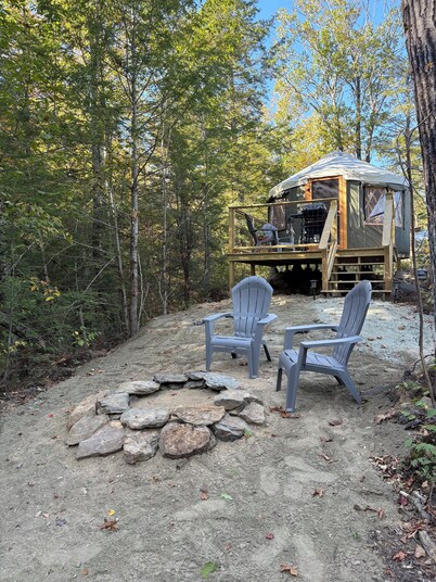 Yurt Oasis in the woods of Hinsdale, NH