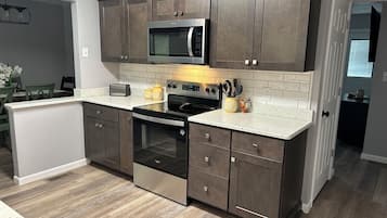 Microwave, oven, stovetop, dishwasher