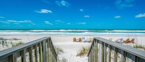 Sun-loungers, beach towels