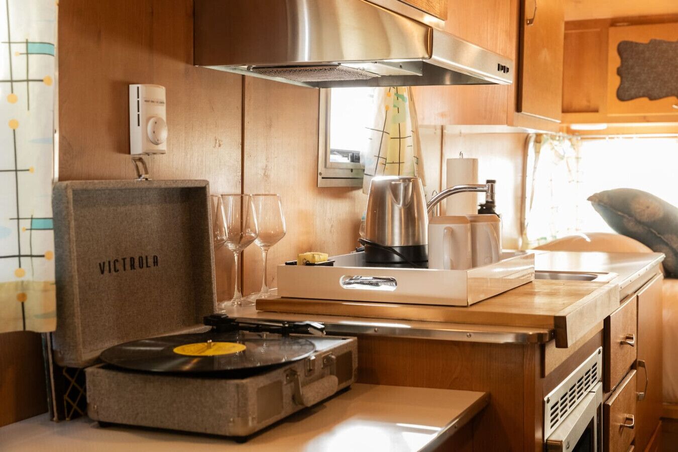 Fridge, microwave, coffee/tea maker, cookware/dishes/utensils