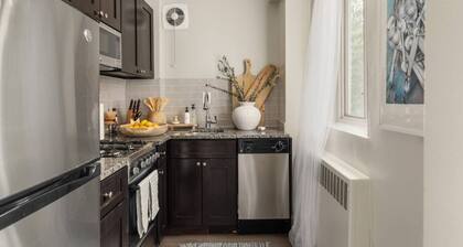 Refined 2BR King Suite | Gym + Lounge