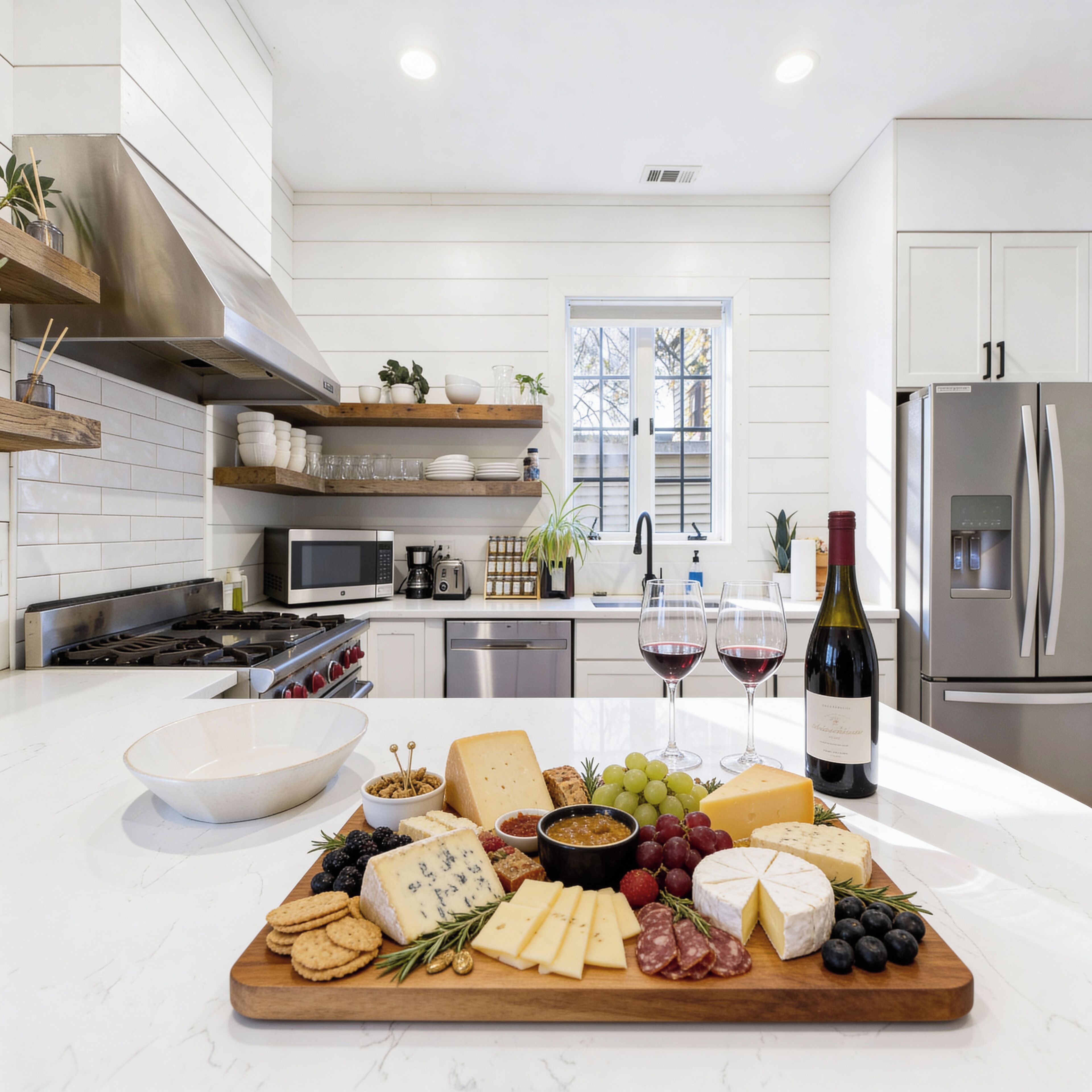 Kjøleskap, mikrobølgeovn, ovn og kokeplater