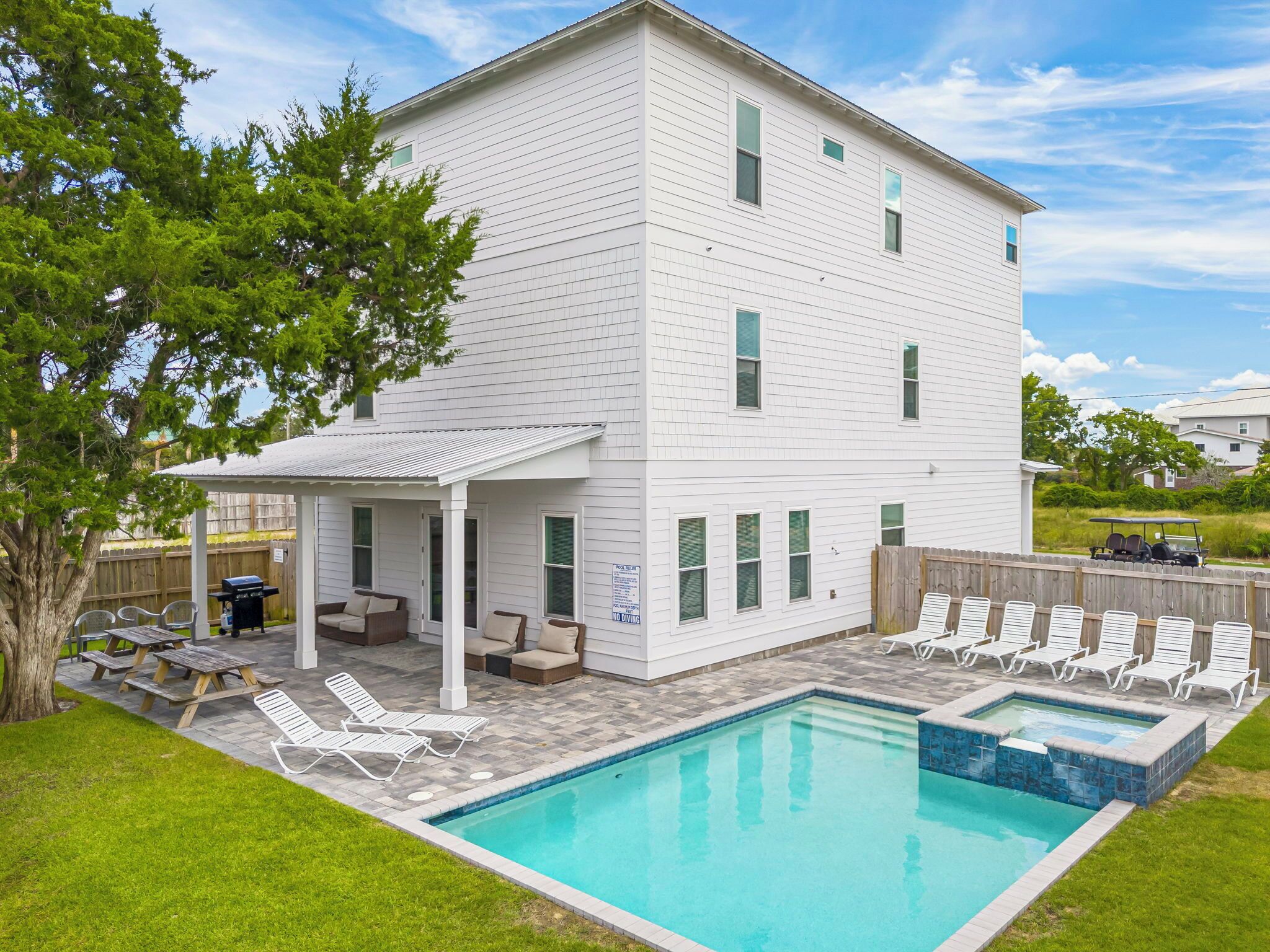 Een verwarmd zwembad