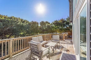 Terrace/patio - Soundside Comfort w/ Pool & Golf Views (Kitty Hawk)