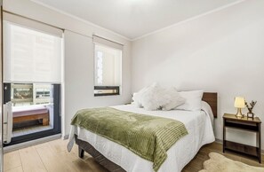 1 dormitorio, wifi gratis, ropa de cama y accesible en silla de ruedas