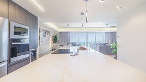 Fridge, microwave, oven, stovetop - One 1101-Full – Modern Elegance Meets the Sea of Cortez at This Premier Destination (Puerto Peñasco)