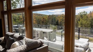 Televisión y chimenea