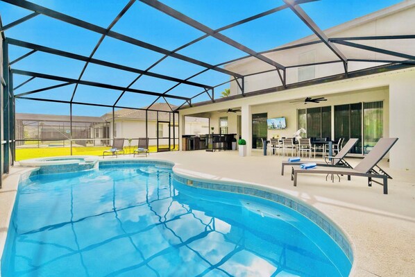 A heated pool