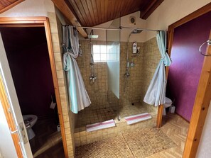 Dusche, Haartrockner, Toilettenpapier