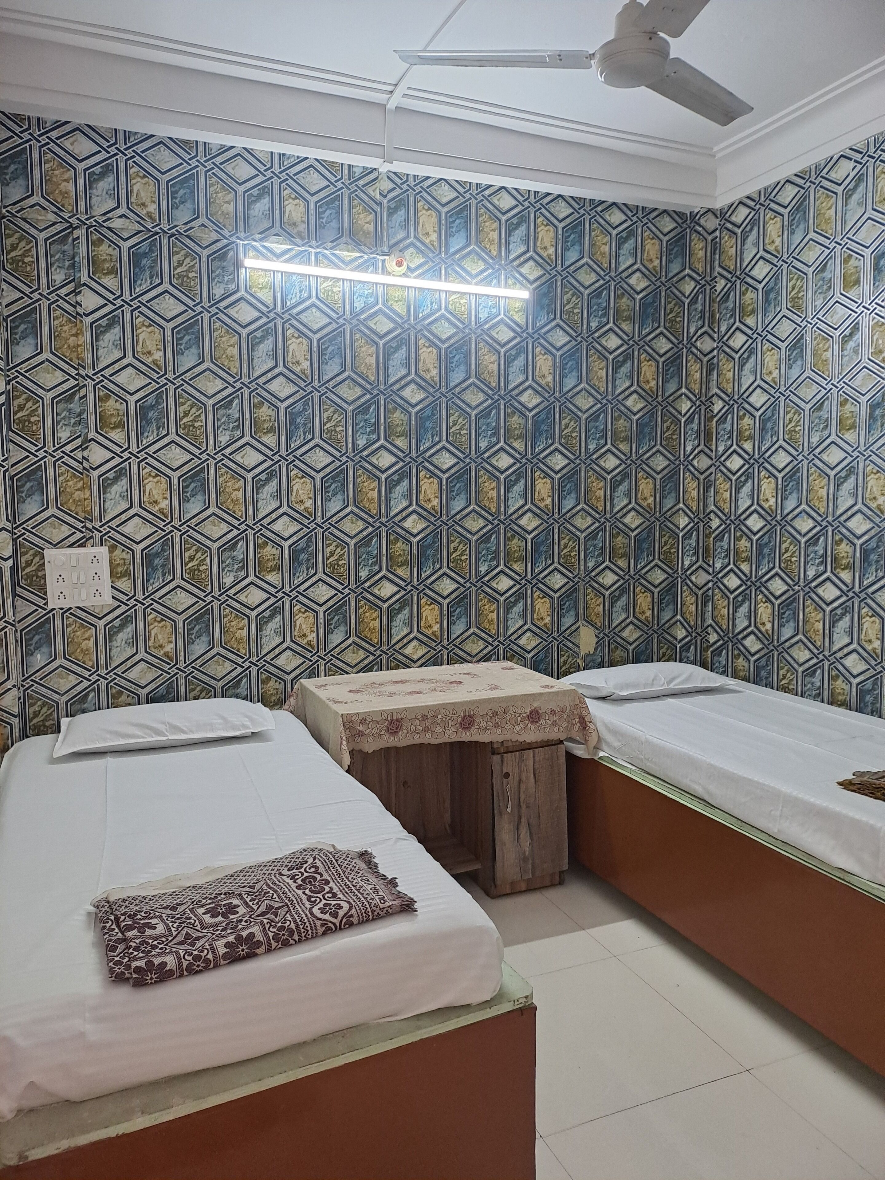 Individually decorated, individually furnished, desk, laptop workspace