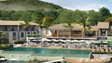 6 outdoor pools, free pool cabanas, pool umbrellas