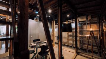 50-inch flat-screen TV with cable channels