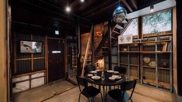 50-inch flat-screen TV with cable channels