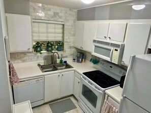 Microwave, oven, stovetop, dishwasher