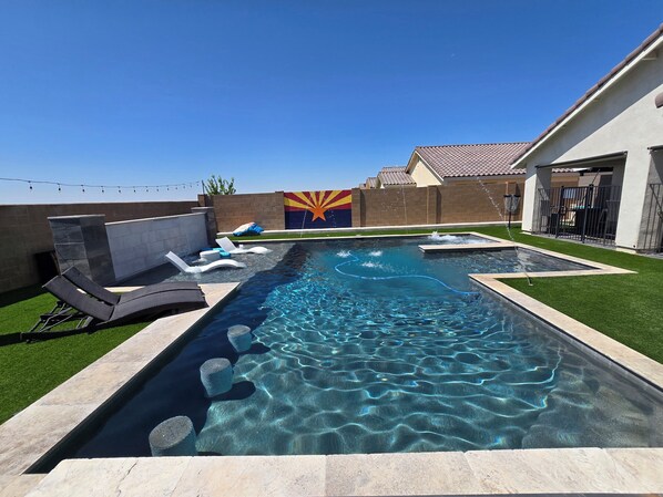 屋外プール、温水プール