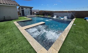 Outdoor pool, a heated pool