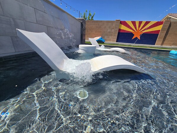 Outdoor pool, a heated pool