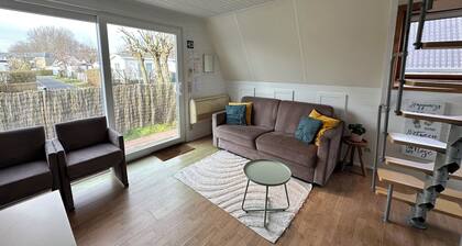 Simple chalet with shared pool on holiday park