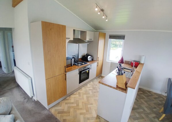 Fridge, oven, stovetop, toaster