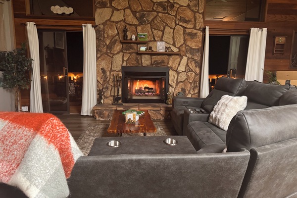 Living room with gas fireplace