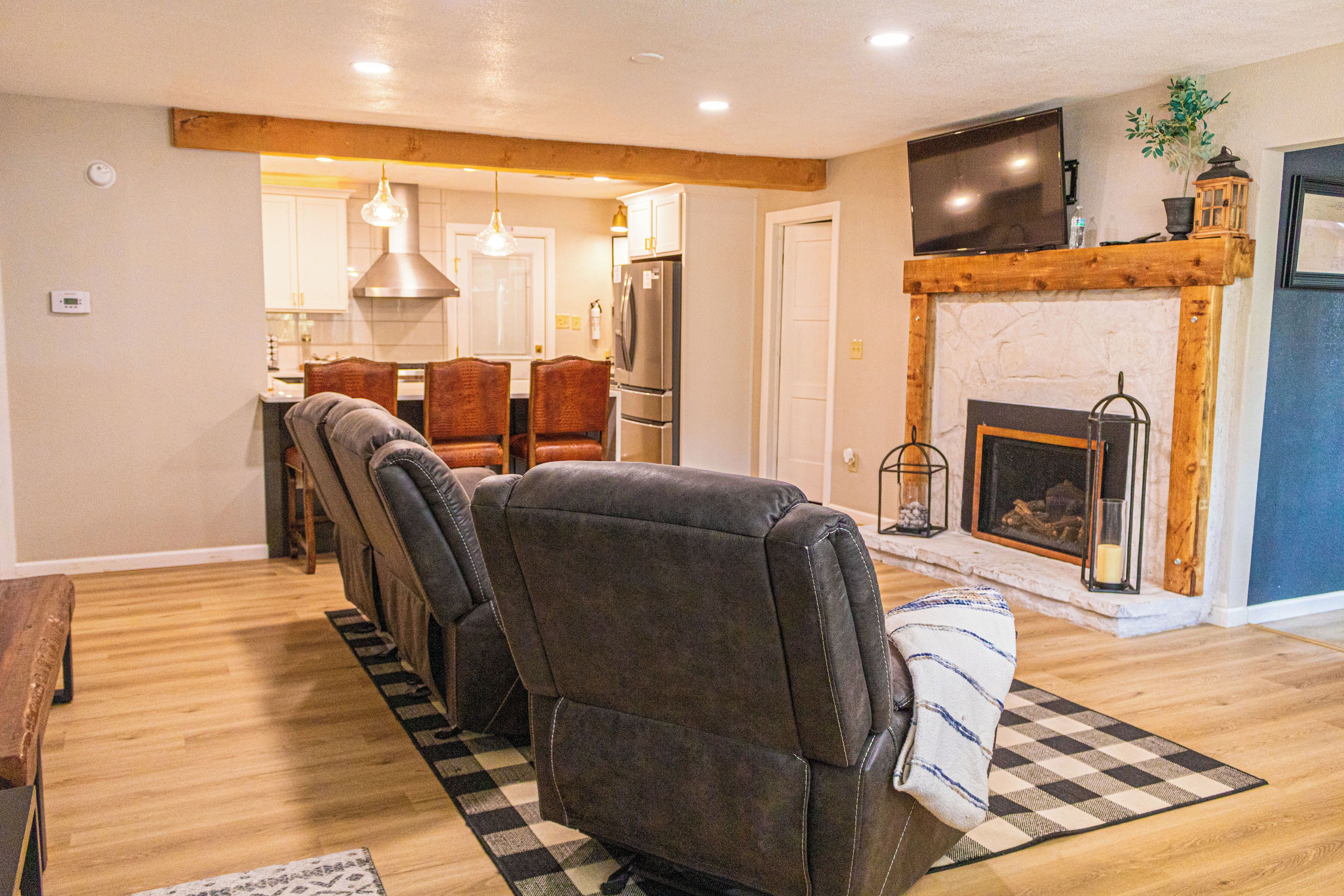 Smart-TV, peis og bøker