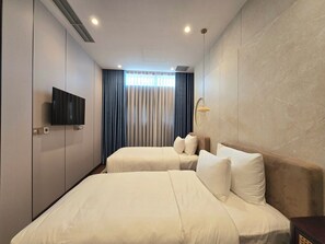 ห้องซูพีเรียดับเบิลสำหรับพักเดี่ยว, เตียงเดี่ยว 2 เตียง | โต๊ะทำงาน, ผ้าม่านกันแสง, เตารีด/โต๊ะรีดผ้า, Wi-Fi ฟรี