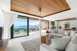 Living area - Villa Aroka 4 Bed Sea View KBR41 (Koh Samui)