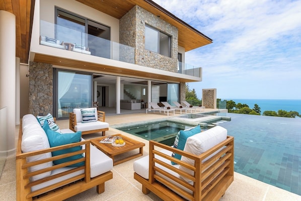 Terrace/patio - Villa Aroka 4 Bed Sea View KBR41 (Koh Samui)