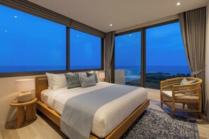 Villa, vue sur la mer | Coffre-fort, rideaux d’obscurcissement, fer et planche à repasser