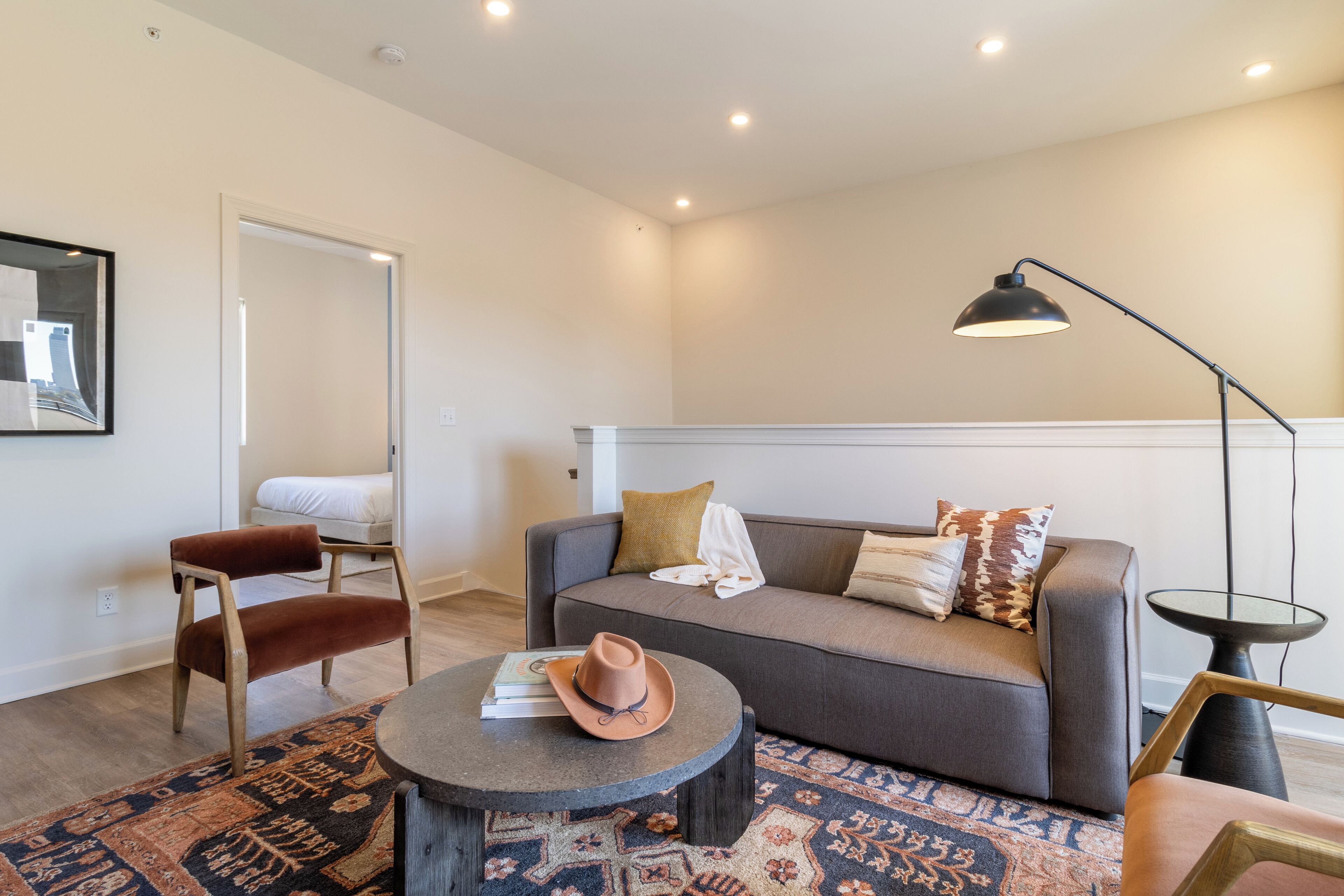 Living space outside bedrooms.
