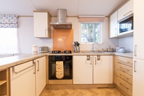 Fridge, microwave, oven, toaster