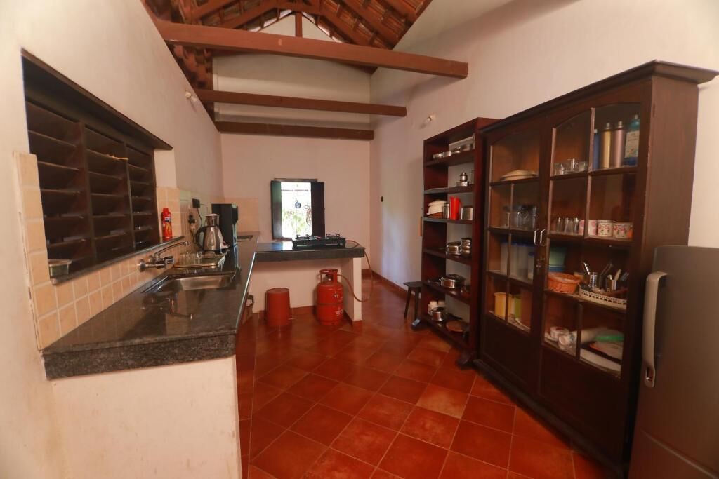 Fridge, microwave, electric kettle