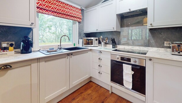 Refrigerador, horno, placa de cocina, tostadora