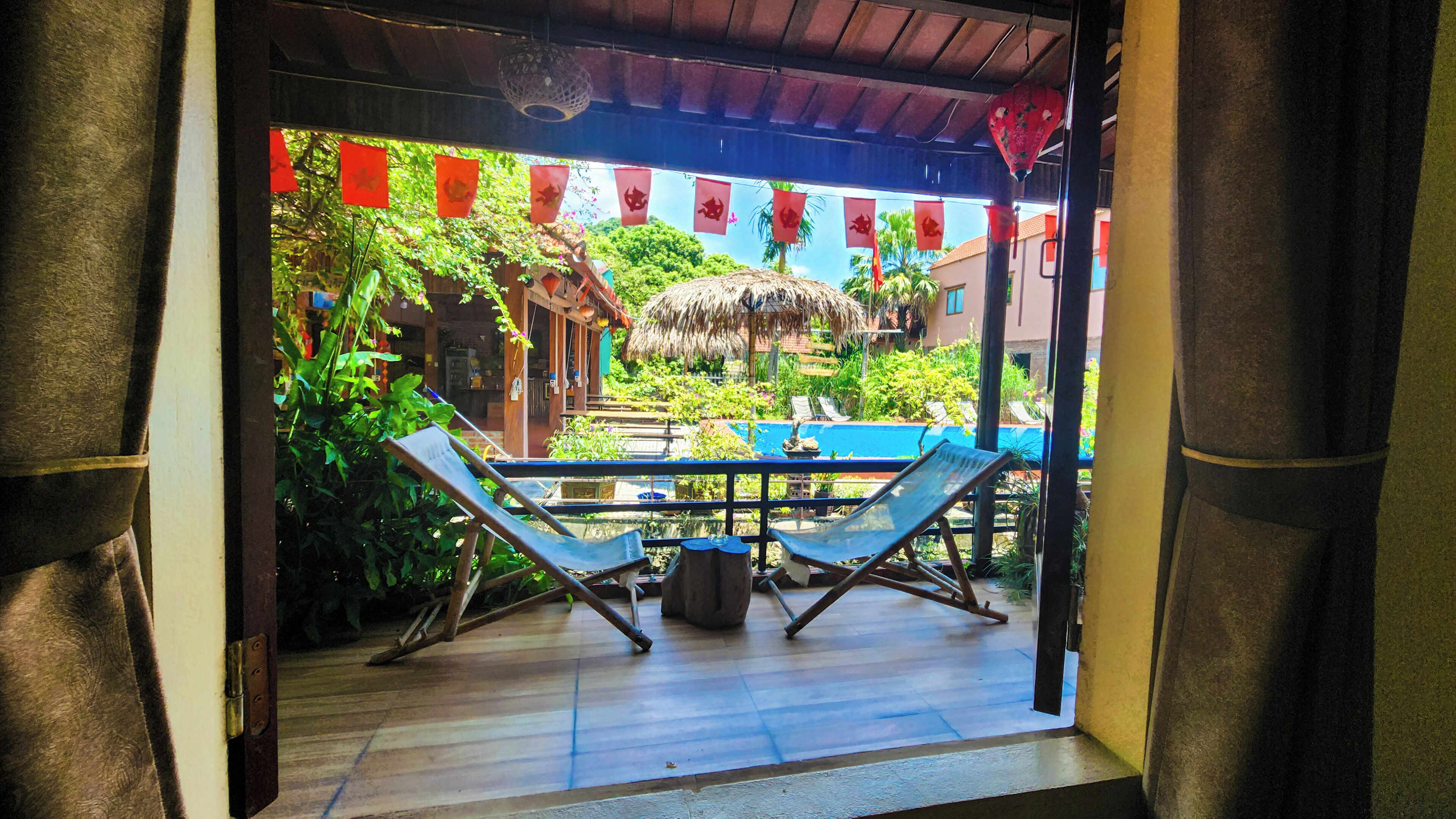 Double Room, Balcony, Pool View | Terrace/patio