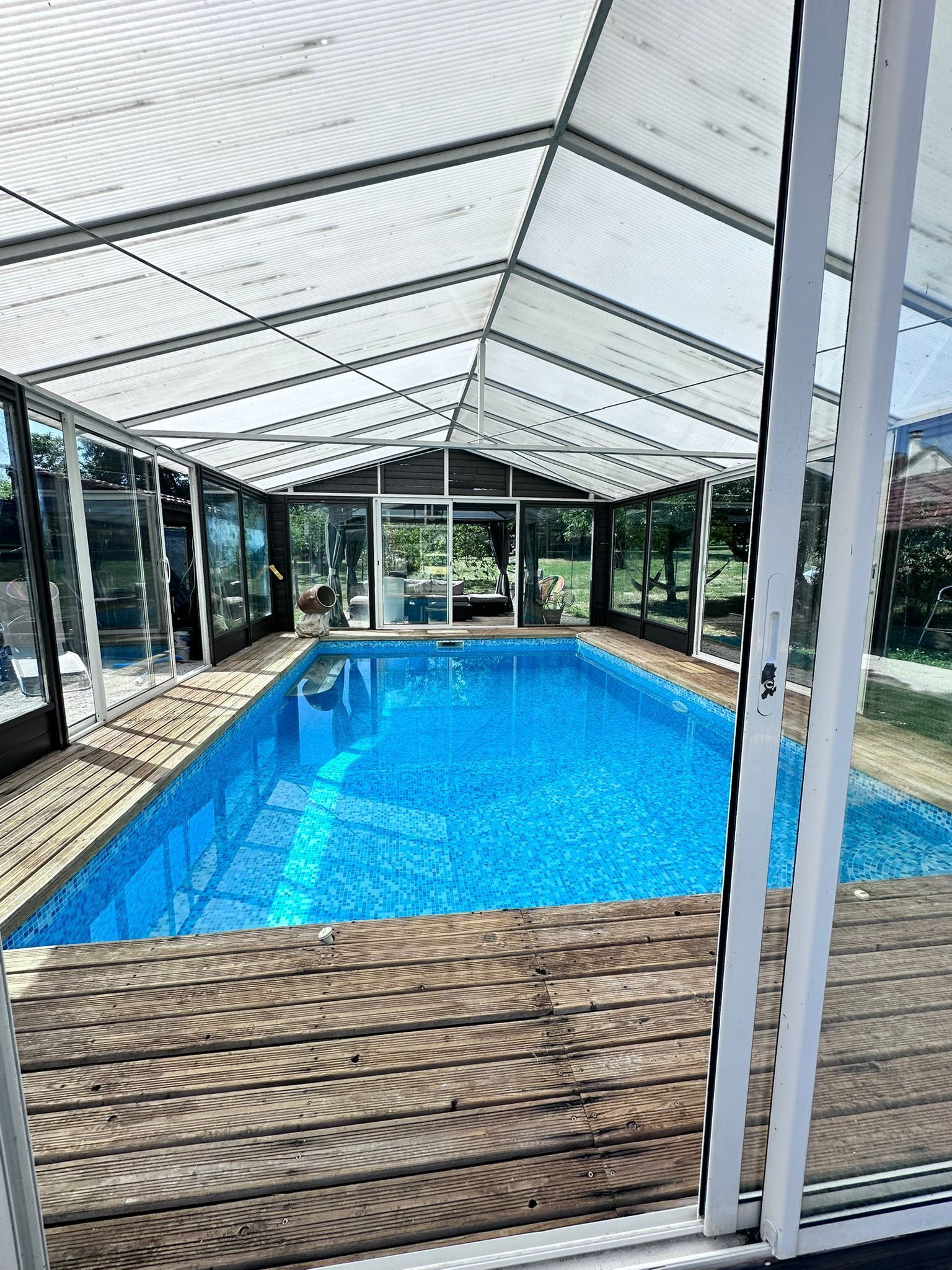 Indoor pool, a heated pool