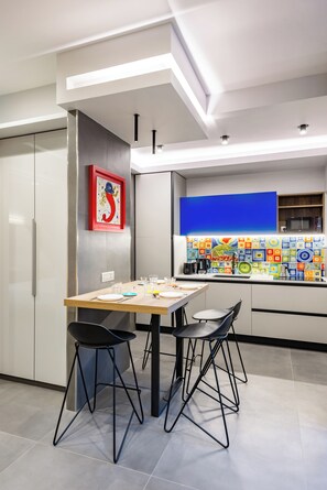 Apartment, 1 Queen Bed with Sofa bed, Balcony | Dining room - Pop House in the Heart of Sanita by Wonderful Italy (Naples)