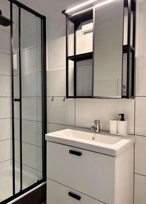 Shower, hair dryer - Modernes Apartment in Willingen-Usseln (Willingen-Usseln)