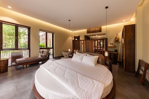 Premier Double Room, Beach View | Egyptian cotton sheets, premium bedding, down duvets - Sun Village Beach Resort (Dong Hoa)