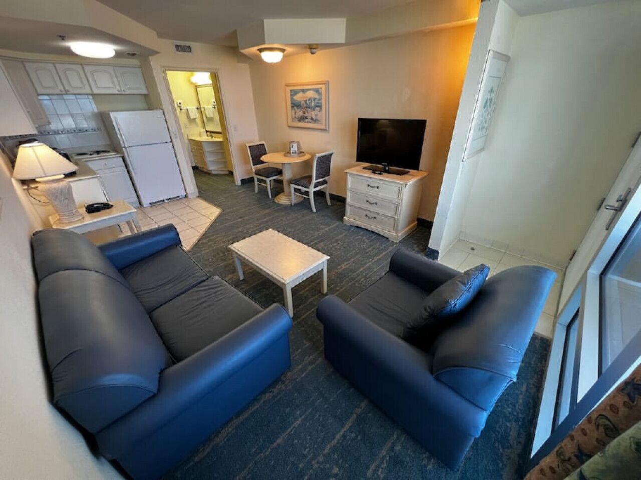 Appart'hôtel, 1 chambre, cuisine, vue océan | Coin séjour