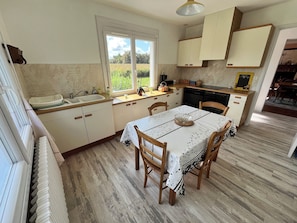 Microwave, oven, stovetop, dishwasher