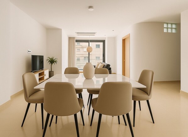 Apartment | Private kitchen | Fridge, microwave, oven, stovetop